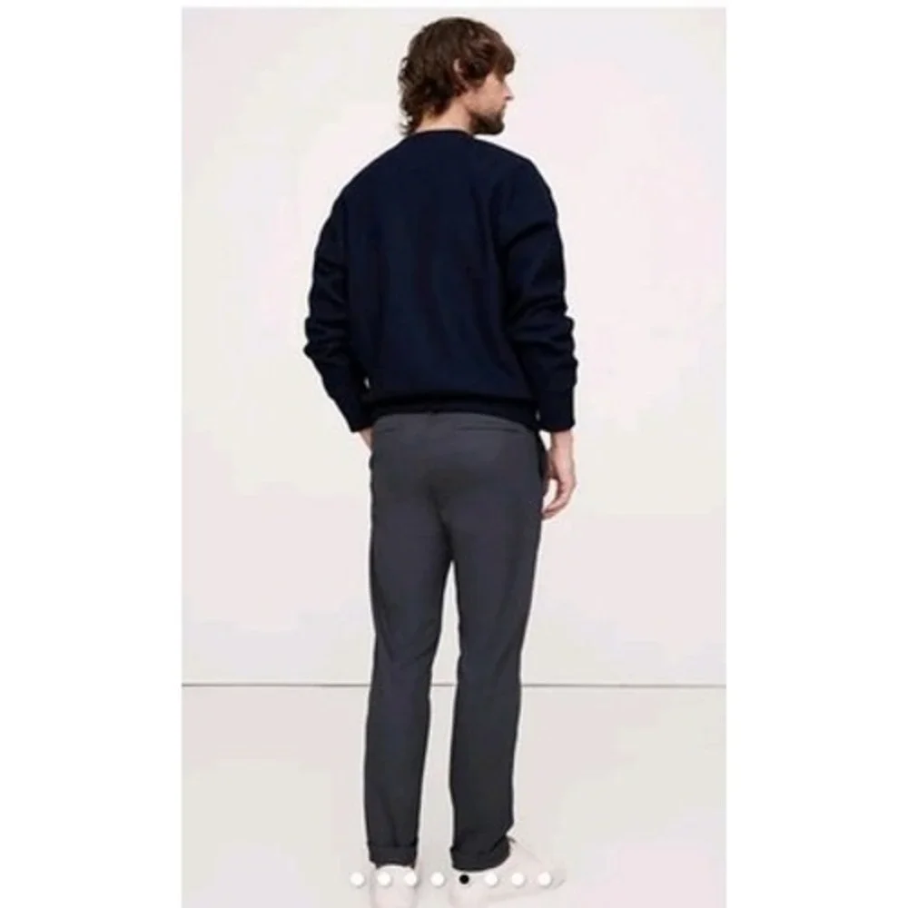 Banana Republic Mens Slate‎ Blue Performance Dress Pants 34x30 Slim Fit Work